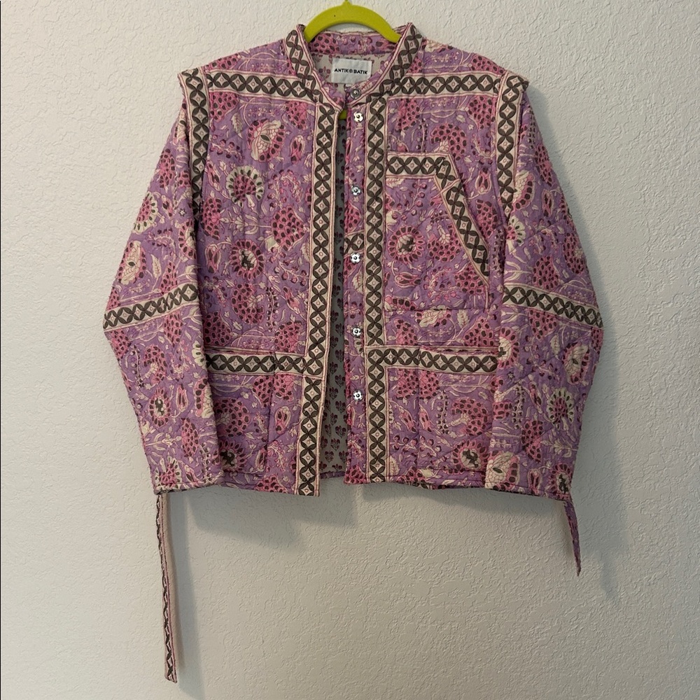 Antik Batik Quilted Utility Jacket Medium - Picture 3 of 9